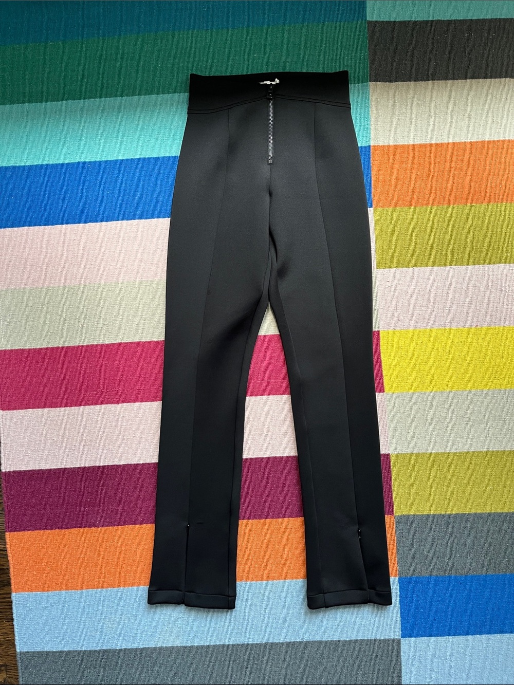 Good American Black High-Waist Track Pants